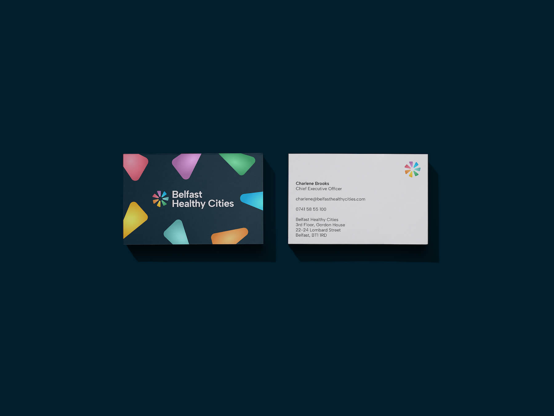 Belfast Healthy Cities business cards