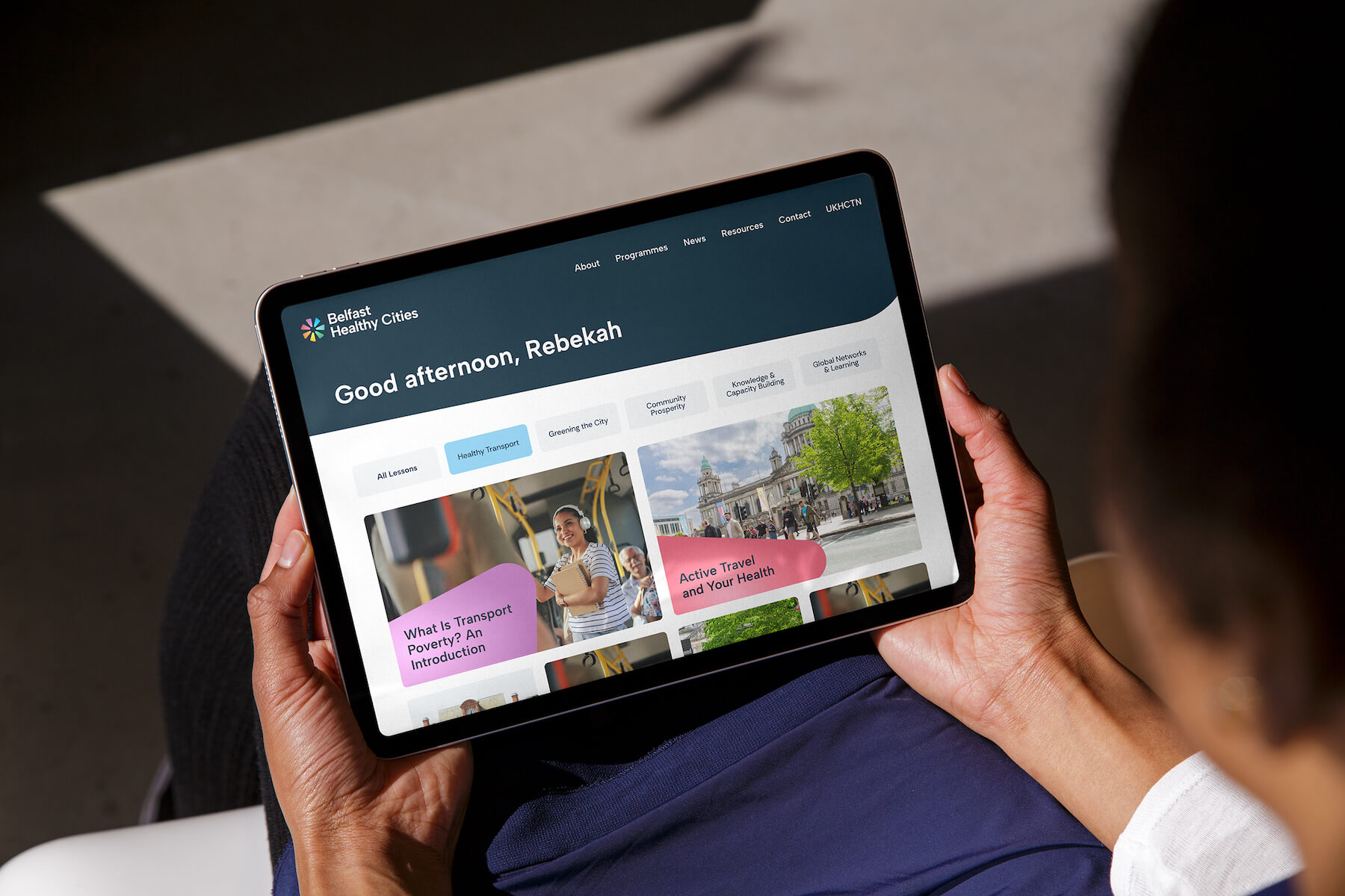 Belfast Healthy Cities website shot
